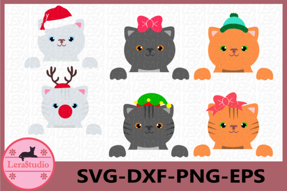 Cat Christmas Illustration for Festive Branding
