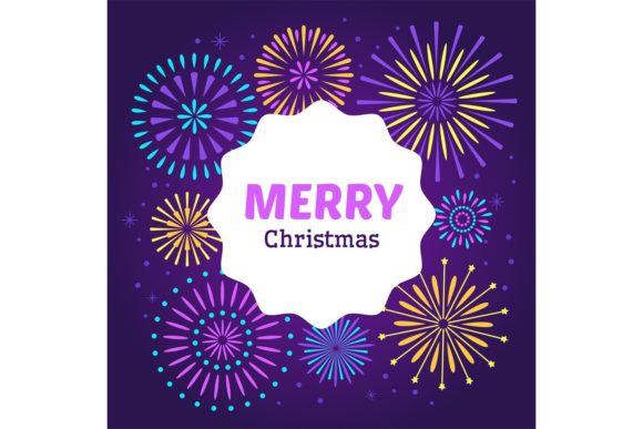 Christmas Firework Poster Illustrations