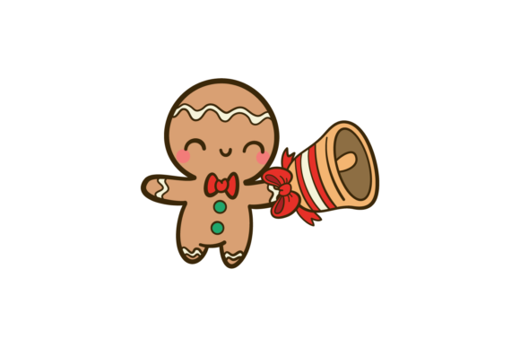 Christmas Gingerman Bell Svg Illustrations for Branding and Marketing