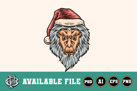 Christmas Yeti T-shirt Design Illustrations