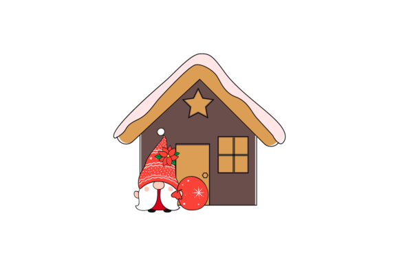 Gnome Christmas Ornament Illustration