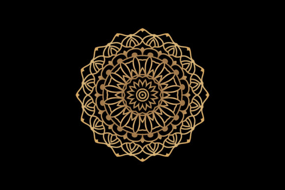 Gold Mandala Christmas Design Illustrations