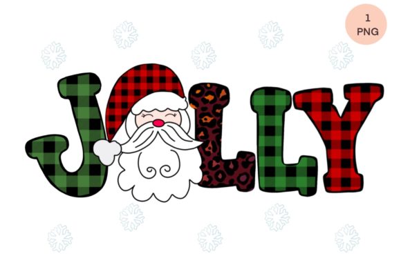 Jolly Santa Christmas Sublimation Illustrations