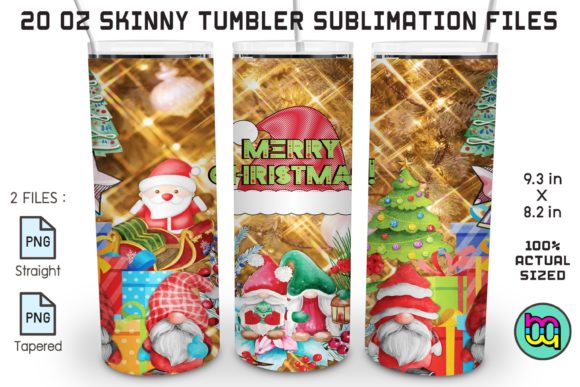 Merry Christmas Tumbler Santa Claus Png Illustrations