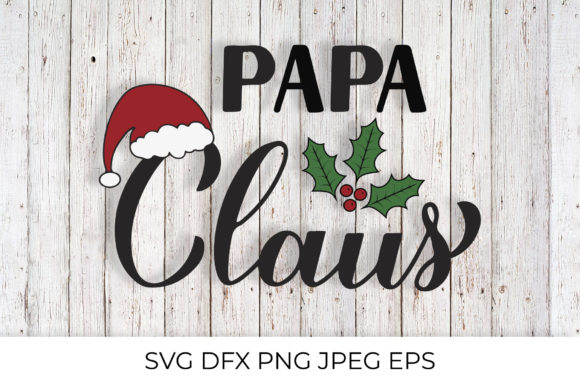 Papa Claus Calligraphy Illustrations for Festive Crafting