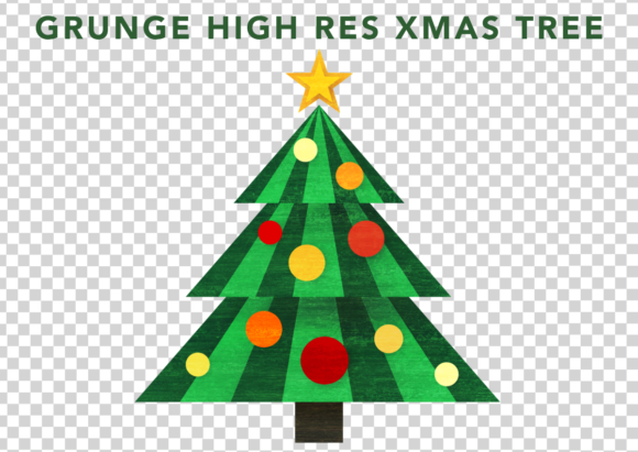 Simple Grunge Christmas Tree PNG Clipart Review